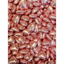 Dragées mini coeur rose gold(100grs)