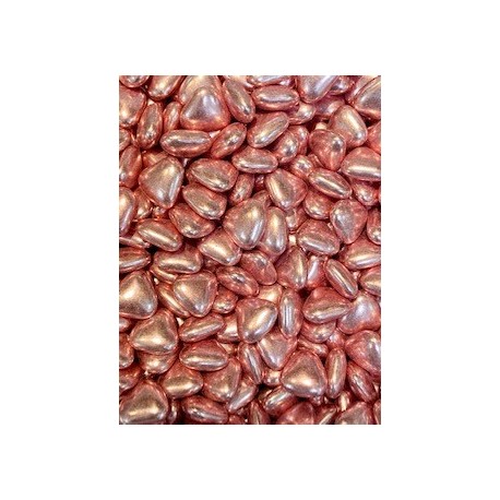 Dragées mini coeur rose gold(100grs) Dragées mini coeur rose gold(100grs)